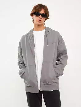 Мужской спортивный кардиган с капюшоном и длинным рукавом с принтом Xside