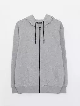 Мужской спортивный кардиган Standard Mold с капюшоном XSIDE, серый меланж