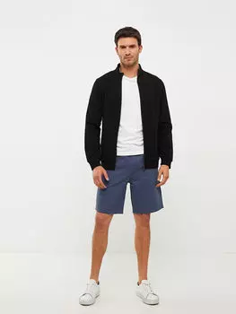 Мужской спортивный кардиган удобной посадки с воротником-стойкой LC Waikiki Basic