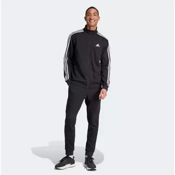 Мужской спортивный костюм 3 полоски флисовый Adidas, белый