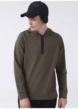 Мужской спортивный костюм цвета хаки с воротником с капюшоном Fabrika