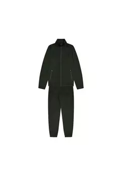 Мужской спортивный костюм - Karteni Jacket & Pant Set, спортивный костюм, логотип, однотонный Ellesse, темно-зеленый