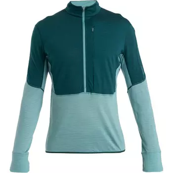 Мужской спусковой крючок из натурального флиса с длинным рукавом Icebreaker, зеленый