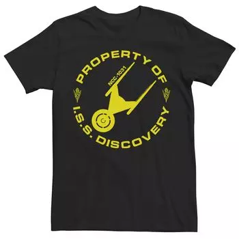 Мужской Star Trek Discovery Property of I.S.S. Футболка Discovery с графическим рисунком Licensed Character