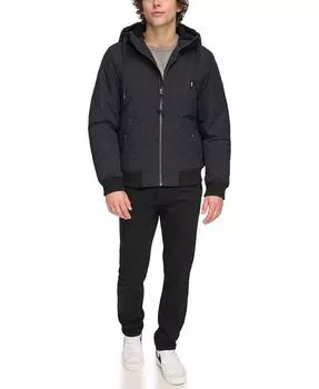 Мужской стеганый бомбер на подкладке из шерпы Levi's, черный