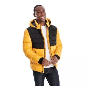 Мужской стеганый пуховик с капюшоном Colorblock TOWER by London Fog, желтый