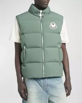 Мужской стеганый пуховый жилет Moncler x Palm Angels Rodmar Moncler Genius, цвет Green