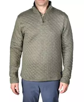 Мужской стеганый свитер с молнией на четверть в стиле Хизер Vintage 1946, зеленый