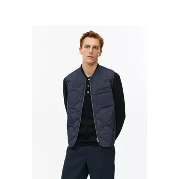 Мужской стеганый жилет Arket на молнии, темно-синий