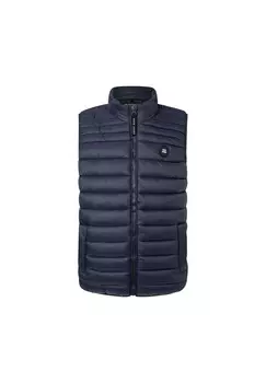 Мужской стеганый жилет - BALLE GILLET, нейлон, воротник стойка, карманы, однотонный цвет Pepe Jeans, темно-синий