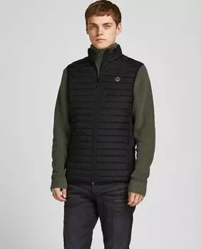 Мужской стеганый жилет Jack & Jones, черный