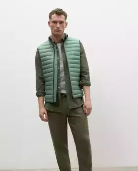 Мужской стеганый жилет на молнии Ecoalf, зеленый