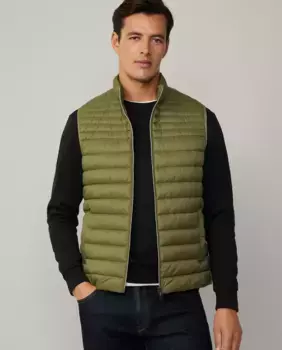 Мужской стеганый жилет с экологическим наполнителем Hackett, цвет Verde Militar