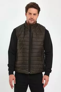 Мужской стеганый жилет с воротником-стойкой Rodi, хаки