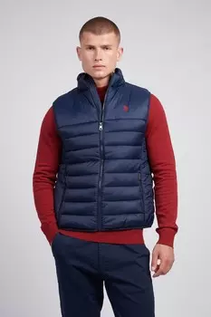 Мужской стеганый жилет со вставками U.S. Polo Assn, синий