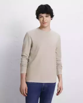 Мужской структурированный свитер Easy Wear, бежевый