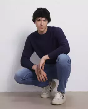 Мужской структурированный свитер Easy Wear, индиго/синий