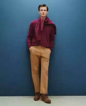 МУЖСКОЙ СВИТЕР ИЗ ХЛОПКА С КРУГЛЫМ ВЫРЕЗОМ Dustin, цвет Granate