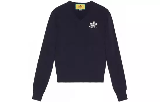 Мужской свитер Adidas X Gucci, темно-синий