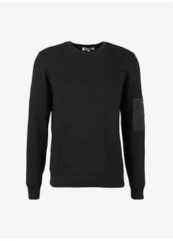 Мужской свитер антрацитового цвета с круглым вырезом Gmg Frenze