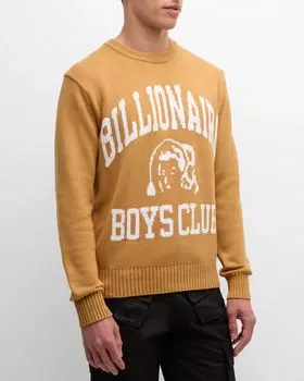 Мужской свитер BB Campus вязки с круглым вырезом Billionaire Boys Club, цвет Apple Cinnamon