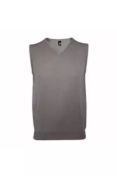 Мужской свитер без рукавов с V-образным вырезом SOL'S, серый