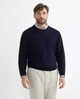 Мужской свитер больших размеров Emidio Tucci, темно-синий