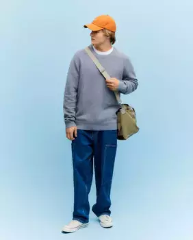 Мужской свитер двухкомпонентной конструкции Green Coast, серый