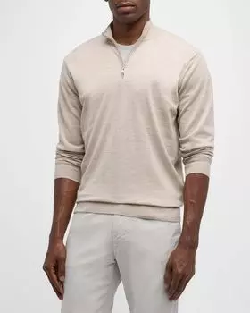 Мужской свитер Excursionist Flex с молнией до четверти Peter Millar, цвет Khaki