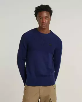 Мужской свитер Fisherman прямого кроя G-Star Raw, синий