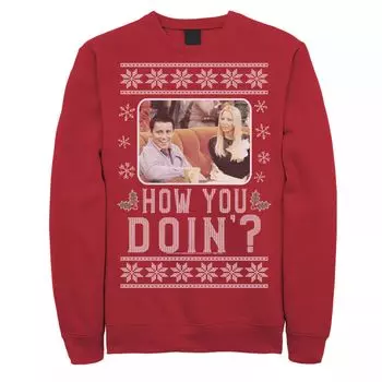 Мужской свитер Friends Christma Joey & Phoebe How You Doin' Ugly Sweater Licensed Character