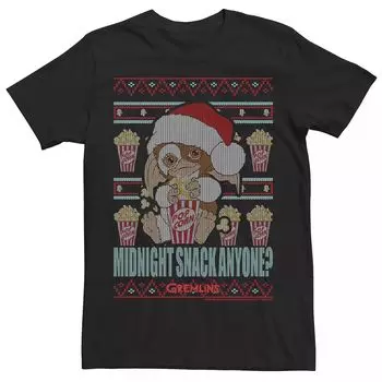 Мужской свитер-футболка Gremlins Christmas Midnight Snack Any Ugly Sweater Tee Licensed Character