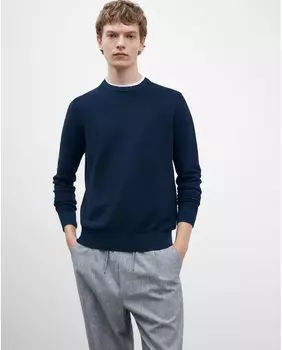 Мужской свитер из 100% хлопка с вышитым логотипом Adolfo Dominguez