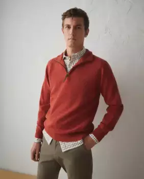 Мужской свитер из овечьей шерсти Lloyd's, оранжевый