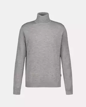 Мужской свитер из шерсти и кашемира с высоким воротником FACONNABLE, серый