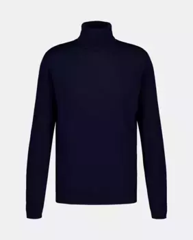 Мужской свитер из шерсти и кашемира с высоким воротником FACONNABLE, темно-синий