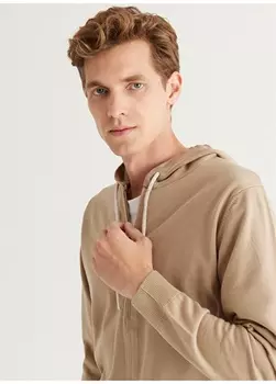 Мужской свитер из стандартной норки с воротником с капюшоном Altnyldz Classic