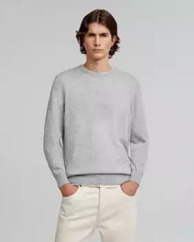 Мужской свитер обычного кроя с круглым вырезом Scalpers, серый