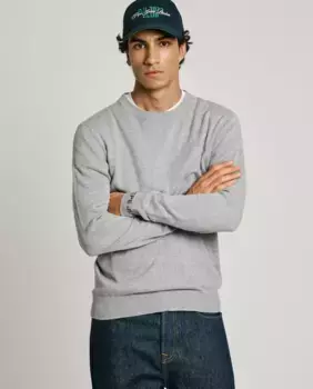Мужской свитер обычного кроя с круглым вырезом Pepe Jeans, серый