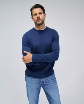Мужской свитер однотонной вязки Salsa Jeans, синий