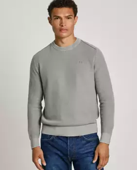 Мужской свитер пике, окрашенный в готовом виде Pepe Jeans, зеленый