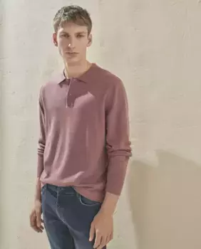Мужской свитер поло с воротником воротника Dustin, цвет Burdeos