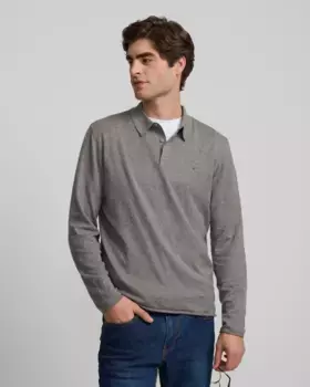Мужской свитер поло Silbon, серый