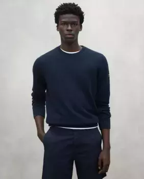 Мужской свитер с длинными рукавами и круглым вырезом Ecoalf, тёмно-синий