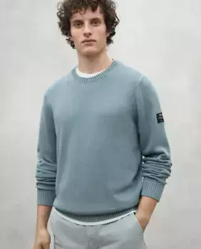 Мужской свитер с длинными рукавами и круглым вырезом Ecoalf, зеленый