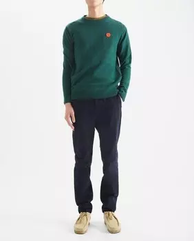 Мужской свитер с длинными рукавами и нашивкой на груди Loreak Mendian, зеленый