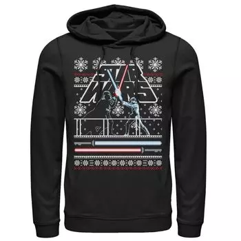 Мужской свитер с капюшоном Luke Vader Face Off Ugly Christmas Sweater Star Wars