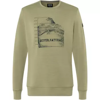 Мужской свитер с круглым вырезом 7 Peaks Super.Natural, оливковый