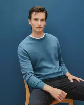 Мужской свитер с круглым вырезом Dustin, зеленый