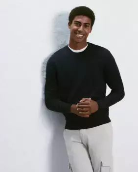 Мужской свитер с круглым вырезом Easy Wear, темно-синий